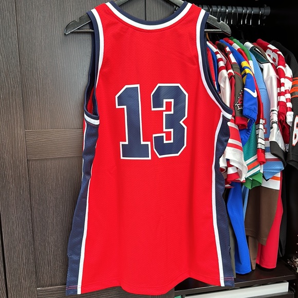 Chris Mullin USA Basketball NBA Mitchell & Ness Authentic 1984 Jersey - Red - Picture 7 of 9